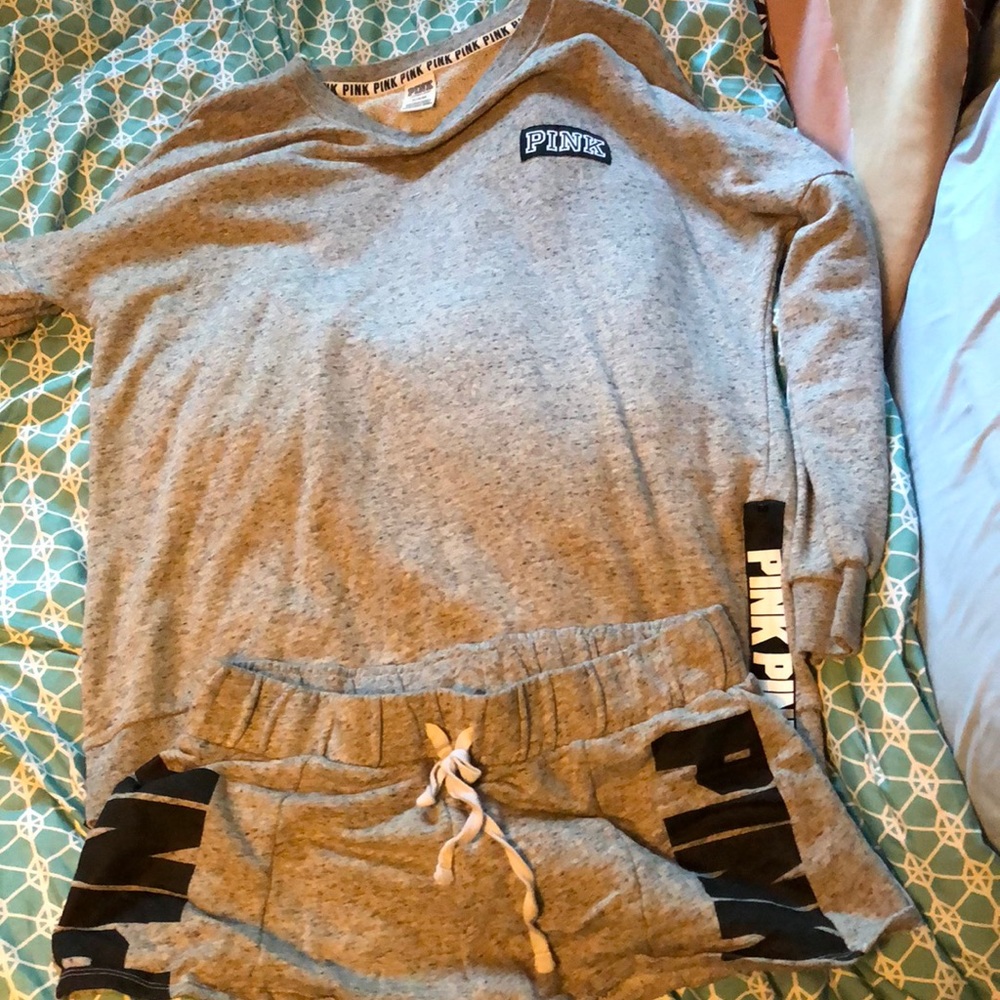 Pink Shorts + Pullover. (Will sell separate)